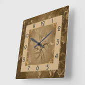 Art Deco Vierkante Klok (Hoek)