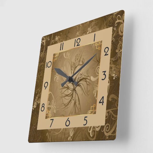 Art Deco Vierkante Klok (Hoek)