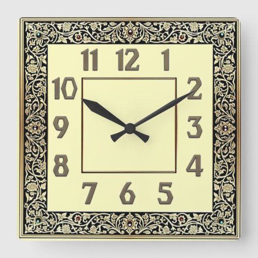 Art Deco Vierkante Klok (Voorkant)