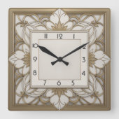 Art Deco Vierkante Klok (Voorkant)