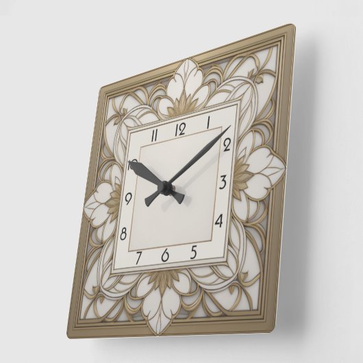 Art Deco Vierkante Klok (Hoek)