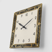 Art Deco Vierkante Klok (Hoek)