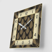 Art Deco Vierkante Klok (Hoek)