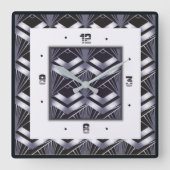 Art deco vierkante klok (Voorkant)
