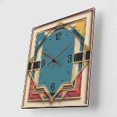 Art Deco Vierkante Klok (Hoek)