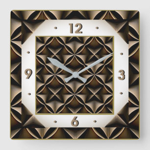 Art Deco Vierkante Klok