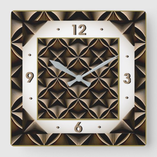 Art Deco Vierkante Klok (Voorkant)