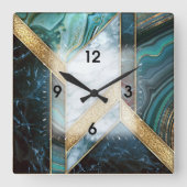 Art Deco Vierkante Klok (Voorkant)