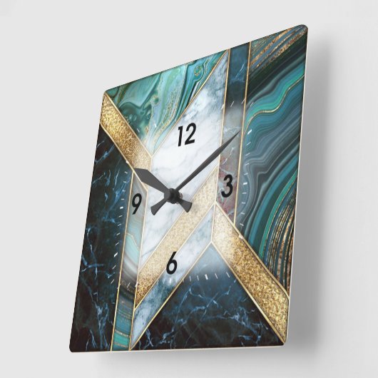 Art Deco Vierkante Klok (Hoek)