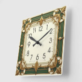 Art Deco Vierkante Klok (Hoek)