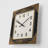 Art Deco Vierkante Klok (Hoek)