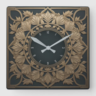 Art Deco Vierkante Klok