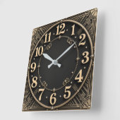 Art Deco Vierkante Klok (Hoek)