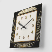 Art Deco Vierkante Klok (Hoek)