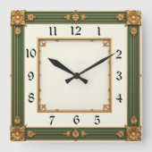 Art Deco Vierkante Klok (Voorkant)