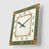 Art Deco Vierkante Klok (Hoek)