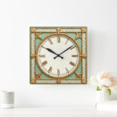 Art Deco Vierkante Klok (Huis)