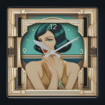 Art Deco Vierkante Klok<br><div class="desc">Geweldig klokontwerp. Je zult het leuk vinden als anderen. U kunt dit ontwerp vrij gebruiken voor andere producten die u wilt of om jouw tekst aan te passen en toe te voegen. Volg me voor meer. Met vriendelijke groet. Een leuke dag.</div>