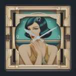 Art Deco Vierkante Klok<br><div class="desc">Geweldig klokontwerp. Je zult het leuk vinden als anderen. U kunt dit ontwerp vrij gebruiken voor andere producten die u wilt of om jouw tekst aan te passen en toe te voegen. Volg me voor meer. Met vriendelijke groet. Een leuke dag.</div>