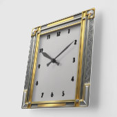 Art Deco Vierkante Klok (Hoek)
