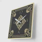 Art Deco Vierkante Klok (Hoek)