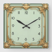 Art Deco Vierkante Klok (Voorkant)