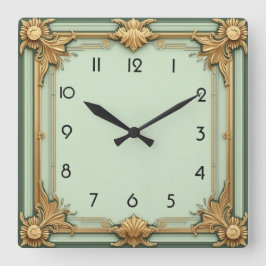 Art Deco Vierkante Klok