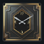 Art Deco Vierkante Klok<br><div class="desc">Geweldig klokontwerp. Je zult het leuk vinden als anderen. U kunt dit ontwerp vrij gebruiken voor andere producten die u wilt of om jouw tekst aan te passen en toe te voegen. Volg me voor meer. Met vriendelijke groet. Een leuke dag.</div>