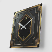 Art Deco Vierkante Klok (Hoek)