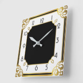 Art Deco Vierkante Klok (Hoek)