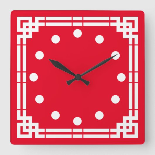 Art Deco Vierkante Klok (Voorkant)