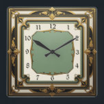 Art Deco Vierkante Klok<br><div class="desc">Geweldig klokontwerp. Je zult het leuk vinden als anderen. U kunt dit ontwerp vrij gebruiken voor andere producten die u wilt of om jouw tekst aan te passen en toe te voegen. Volg me voor meer. Met vriendelijke groet. Een leuke dag.</div>