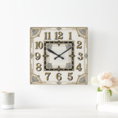 Art Deco Vierkante Klok (Huis)