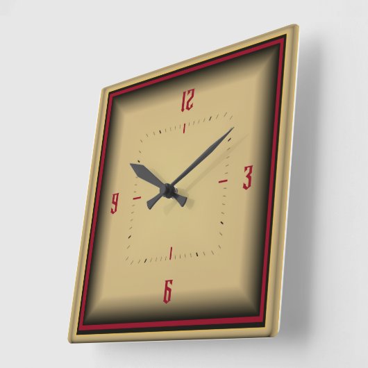 Art Deco Vierkante Klok (Hoek)