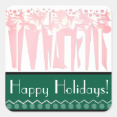 ART DECO VIERKANTE STICKER (Voorkant)