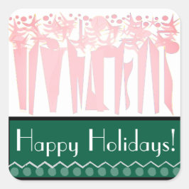 ART DECO VIERKANTE STICKER