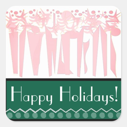 ART DECO VIERKANTE STICKER (Voorkant)