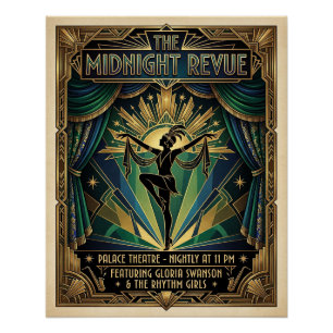 Art Deco Vintage 1920s Jazz Age Wandkunst Perfect Poster