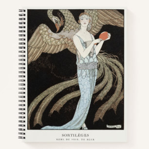Art Deco Vintage 1920s Mode Flapper Phoenix Notitieboek