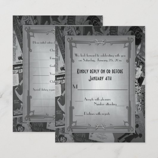 Art Deco Vintage Affiches Trouw RSVP (Voorkant / Achterkant)