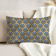 Art Deco Vintage Bloemenvormige Waaiers Patroon Bl