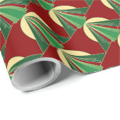 Art Deco Vintage Geometric Christmas Cadeaupapier (Rol Hoek)