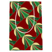 Art Deco Vintage Geometric Christmas Medium Cadeauzakje (Voorkant)