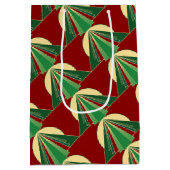 Art Deco Vintage Geometric Christmas Medium Cadeauzakje (Achterkant)