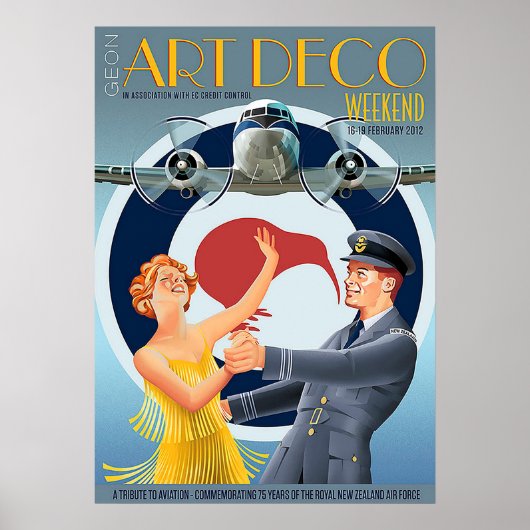 Art deco vintage poster (Voorkant)