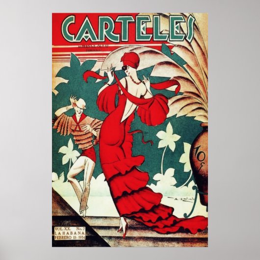 Art Deco Vintage - Posters - Caribische Danseres (Voorkant)