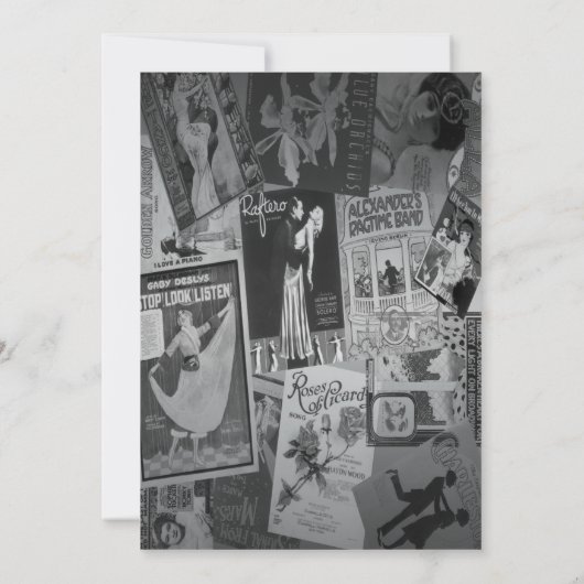 Art Deco Vintage Posters Weddenschap Kaart (Achterkant)