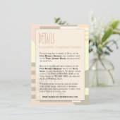 Art Deco Vintage Strand Details Info | blush Informatiekaartje (Staand voorkant)