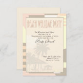 Art Deco Vintage Strand Welkom Feest | blos Kaart (Voorkant / Achterkant)