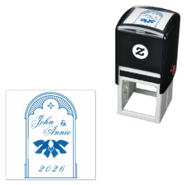 Art Deco Vintage Trouwmerk Stempel